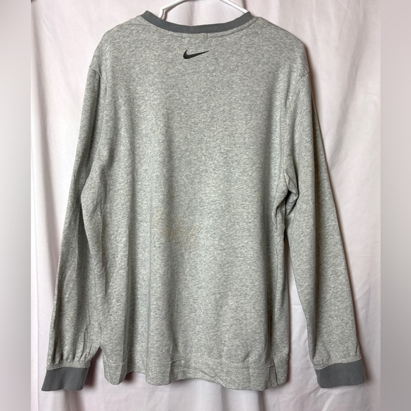 Nike Yoga Therma-Fit Long Sleeve Shirt Gray Crew Neck Men's Active Size Large - Picture 4 of 14